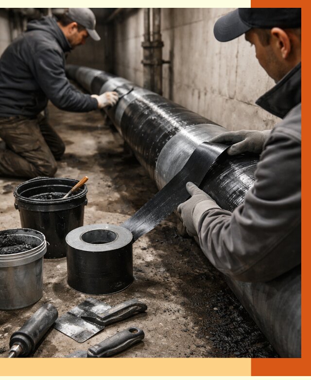 Гидроизоляция труб в Славгороде от 2600 руб. — профессиональная герметизация | ТепломастерСлд