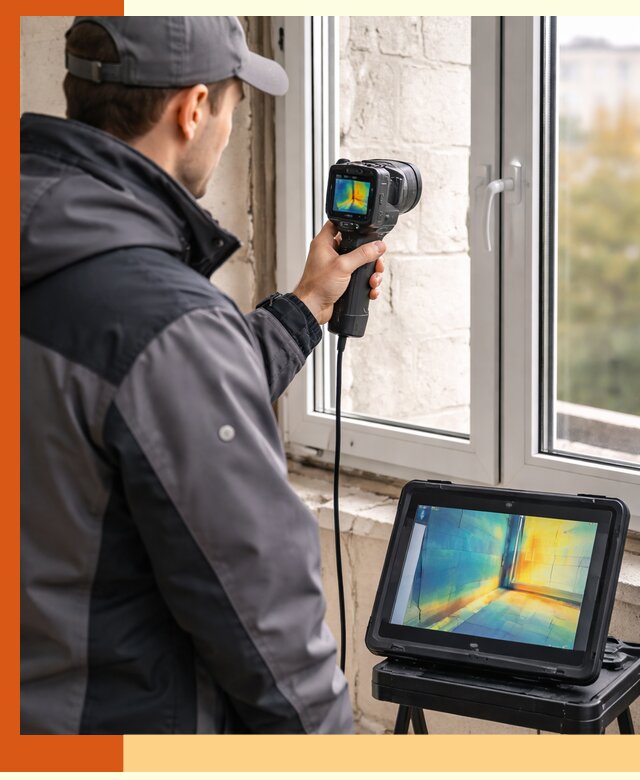 Тепловизионное обследование дома в Славгороде для выявления утечек тепла