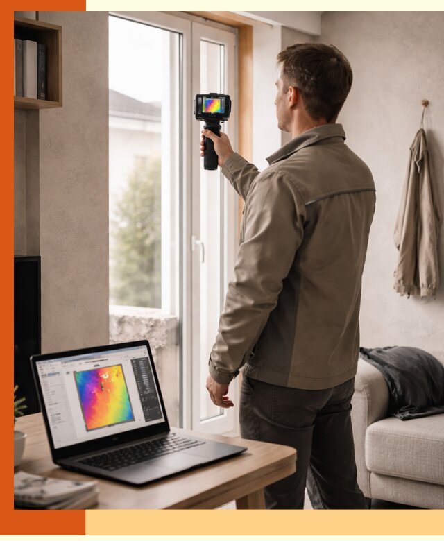 Тепловизионное обследование квартиры в Славгороде для поиска утечек тепла