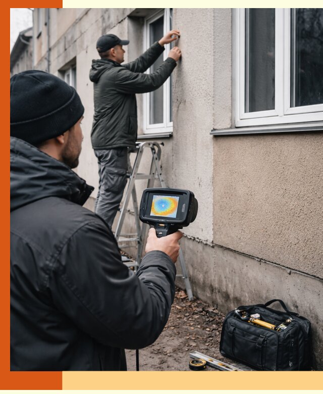 Тепловизионное обследование фасада в Славгороде для выявления дефектов