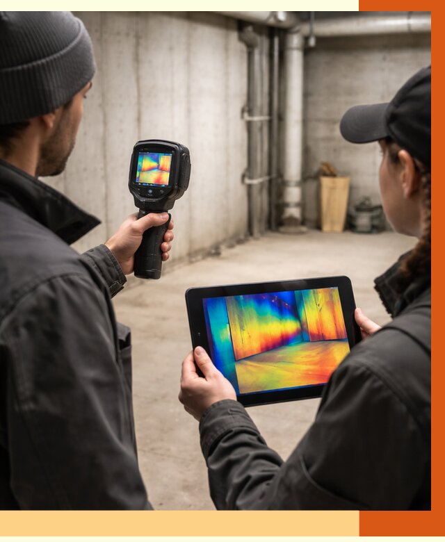 Тепловизионное обследование подвала в Славгороде от 4680 руб. — проверка гидроизоляции | ТепломастерСлд