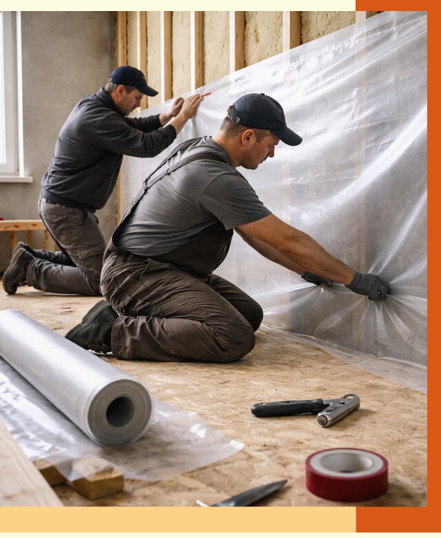 Монтаж пароизоляции в Славгороде от 2600 руб. — установка и укладка под ключ | ТепломастерСлд