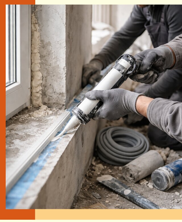 Герметизация стыков и примыканий зданий в Славгороде