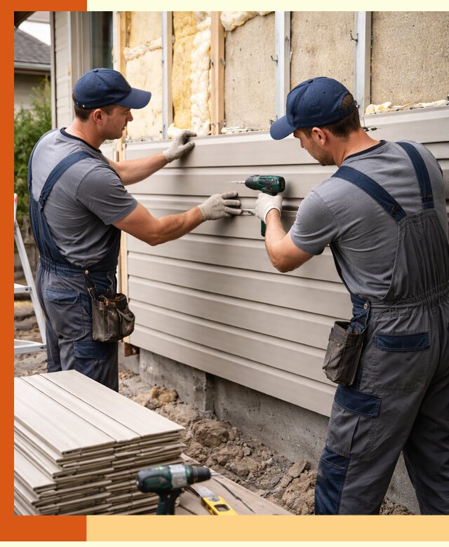 Монтаж сайдинга после утепления в Славгороде качественно и надежно